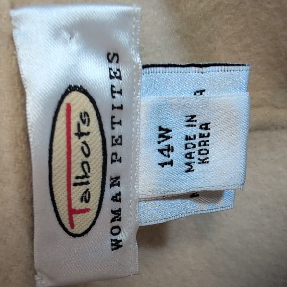 Talbots 100% Wool Open Blazer Jacket Coat size 14W Minimalist - Picture 5 of 6